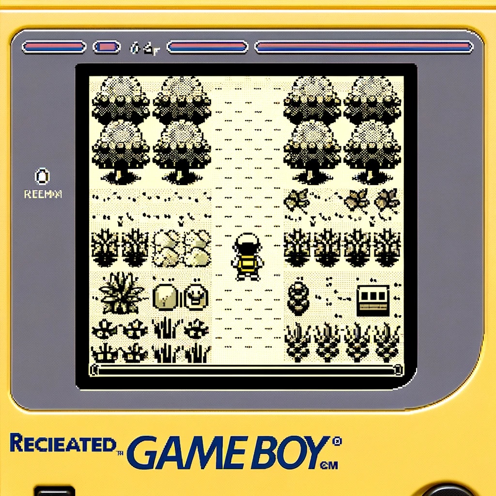DALLE-generated image of a Pokémon Yellow screenshot